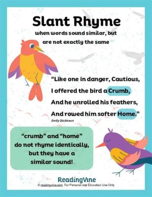 what is slant rhyme in poetry what should we consider when crafting rhymes?